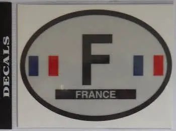 France Reflective Oval Decal 1
