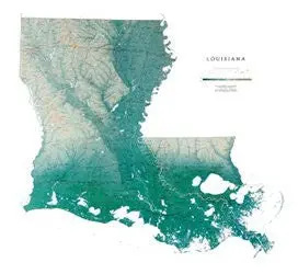 Louisiana Map Laminated [Map] Raven Maps 1