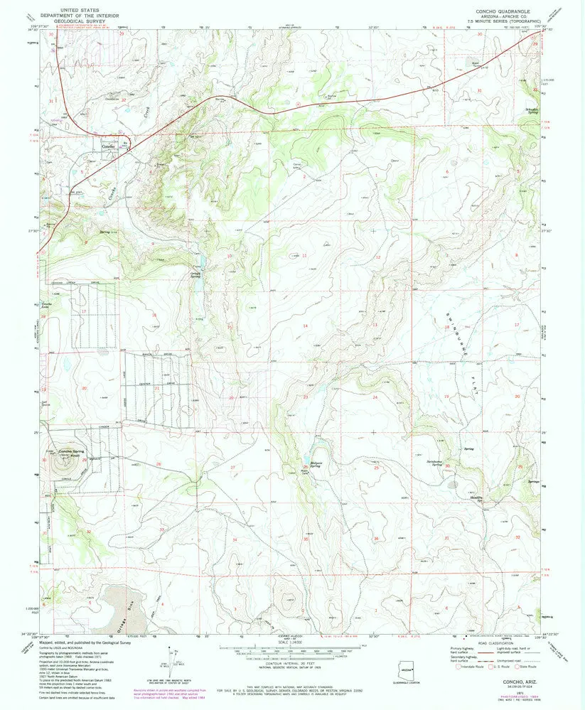 Concho, Arizona [Map] United Stated Geological Survey 1