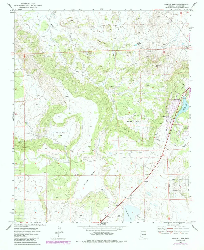 Concho Lake 7.5' [Map] United States Geological Survey 1