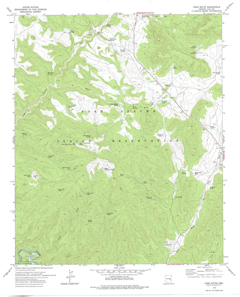 Cone Butte, Arizona 7.5' [Map] United Stated Geological Survey 1
