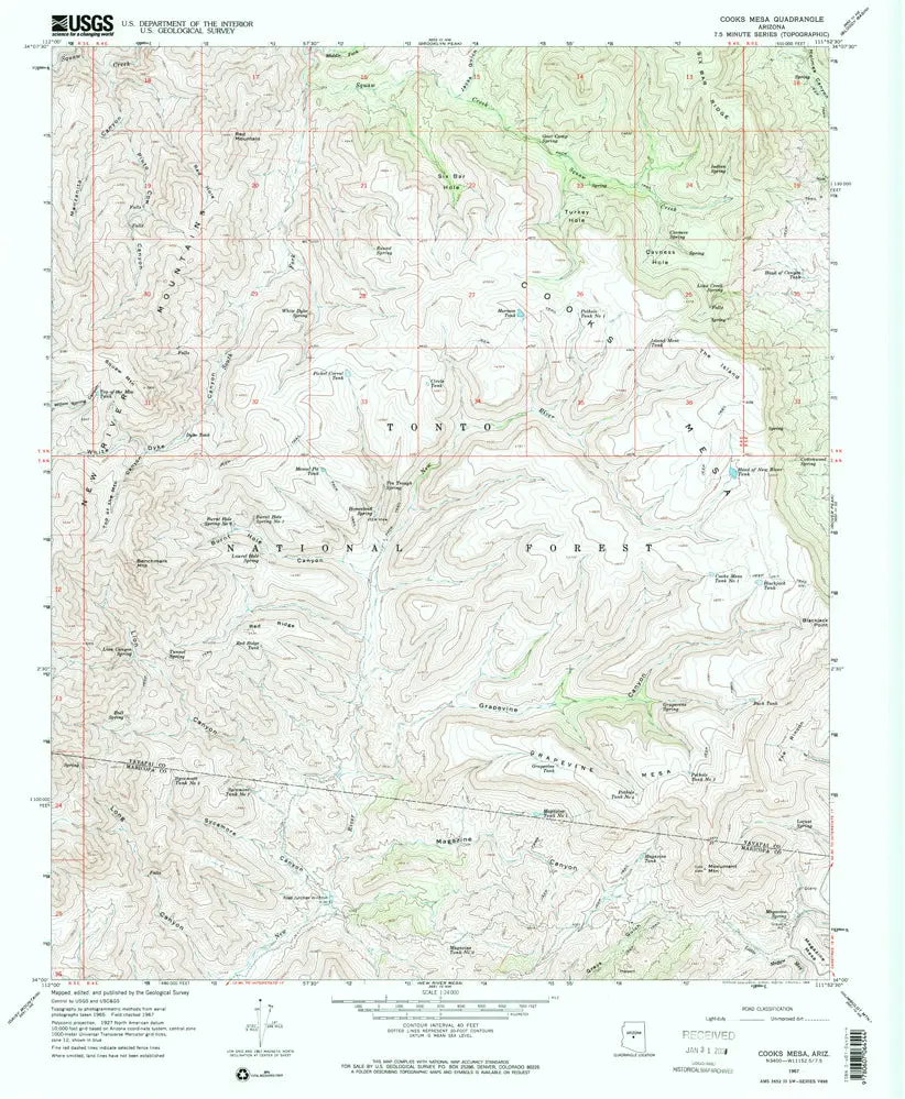 Cooks Mesa, Azê7.5' 1967 [Map] United States Geological Survey 1