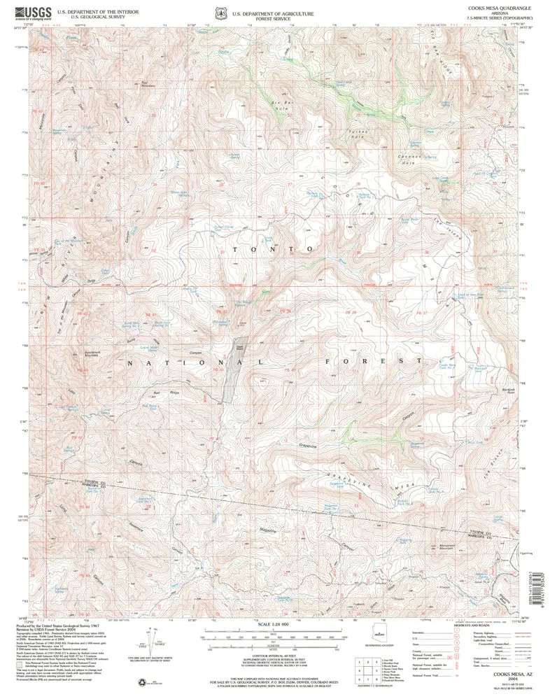 Cooks Mesa, Arizona (7.5'×7.5' Topographic Quadrangle) 1