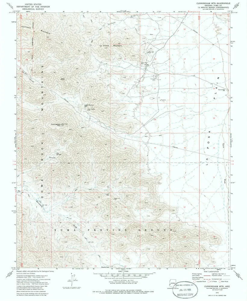 Cunningham Mountain, Arizona 7.5' [Map] United Stated Geological Survey 1