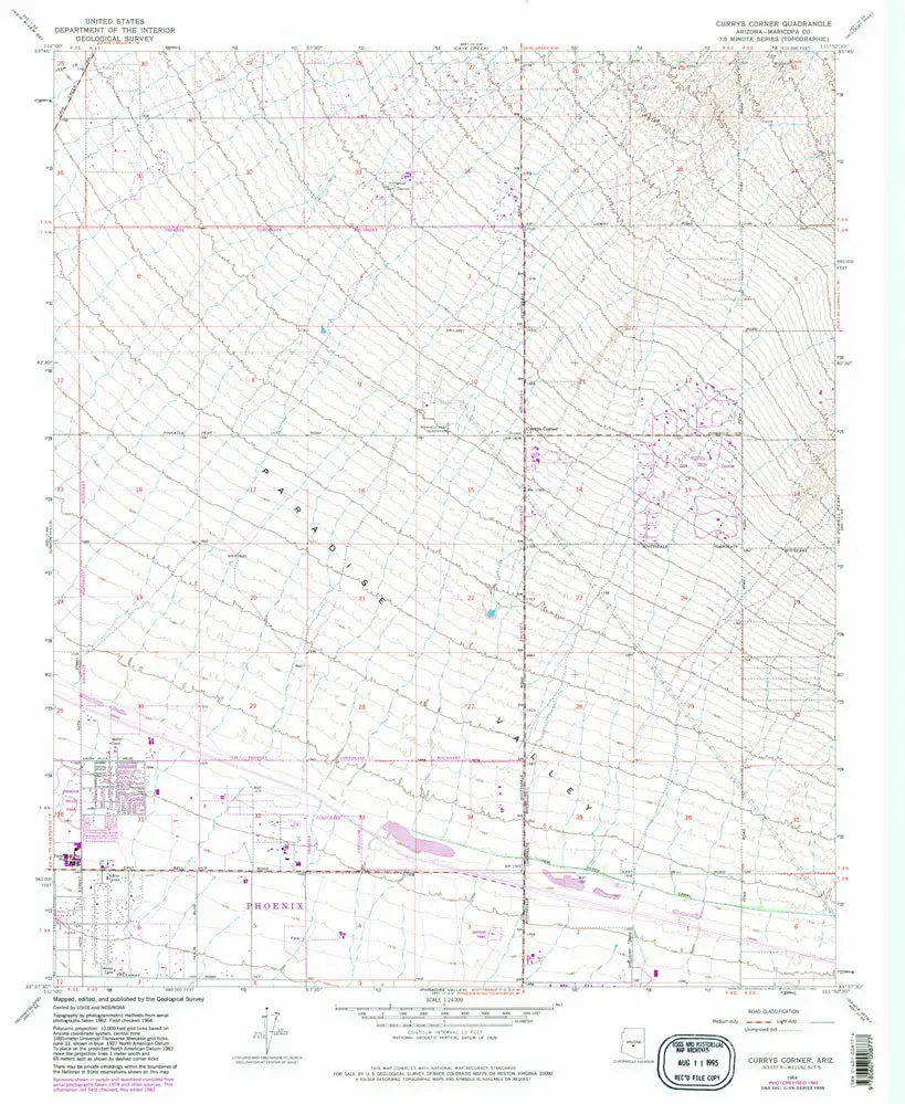 Currys Corner 7.5' Az [Map] United States Geological Survey 1
