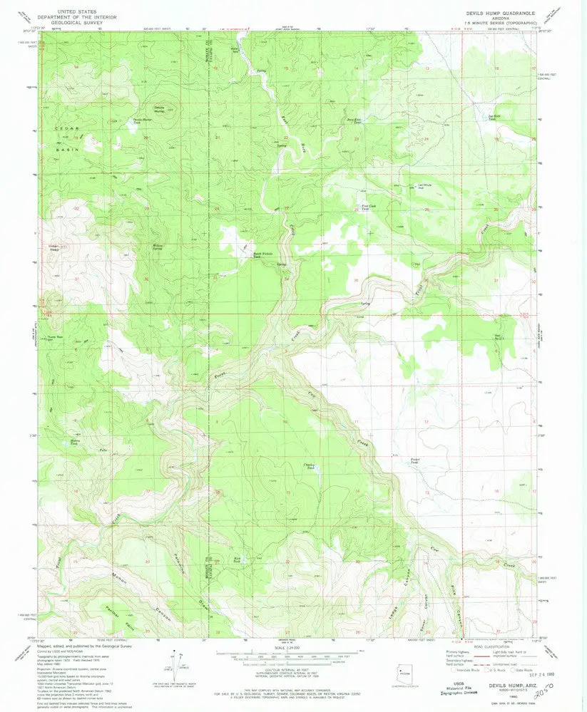 Devils Hump, Arizona [Map] United Stated Geological Survey 1