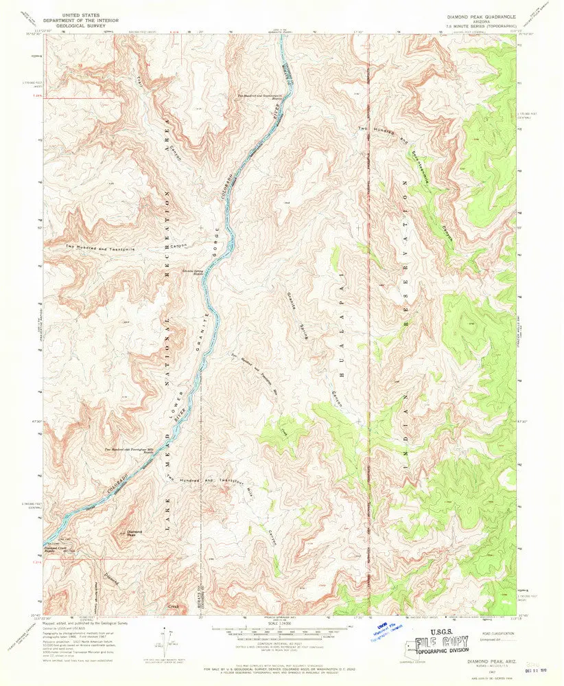 Diamond Peak, Arizona 7.5' [Map] United Stated Geological Survey 1