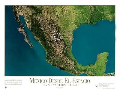 Mexico From Space: A New View Of The Country [Wall Chart] Noaa 1