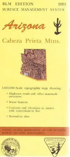 Arizona: Cabeza Prieta Mtns. : 1:100,000-Scale Topographic Map : 30 X 60 Minute Series (Topographic) (Surface Management Status) United States 1