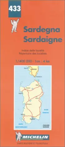 Michelin Sardinia Map No. 433 (Michelin Maps & Atlases) Michelin 1