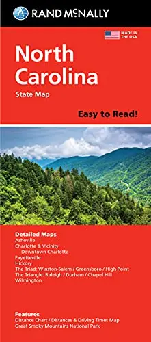 Easy To Read! North Carolina State Map 1