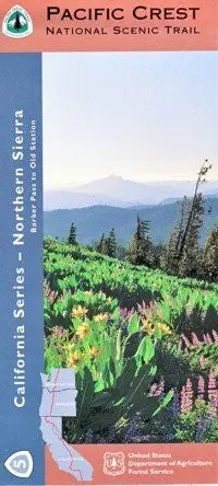 Pacific Crest Trail Northern Sierra Hiking Map [Map] U.S. Forest Service 1