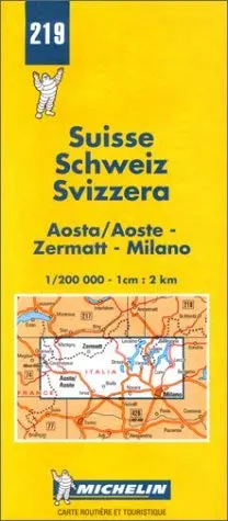 Michelin Suisse/Schweiz/Svizzera: Aosta/Aoste-Zermatt-Milano 1