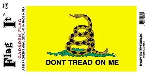 Flag-It Gadsden (5X8) Decal For Auto, Truck Or Boat 1