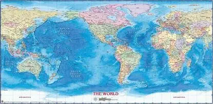 Wide World Political World Mega Mural Gloss Laminated [Map] William Tipton; Olga Borisenko And Compart Maps 1