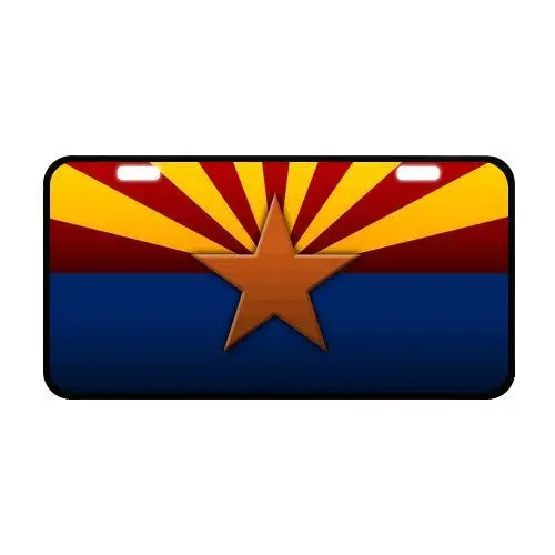Arizona State Flag Durable Aluminum Car License Plate 11.8" X 6.1" 1