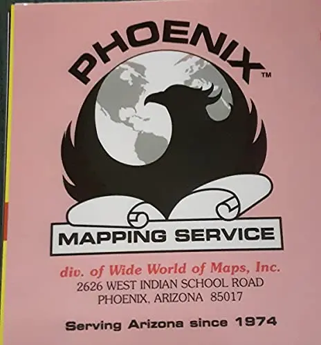 Metropolitan Phoenix Zip Code Zones Full Detail Wall Map Dry Erase Laminated [Map] Phoenix Mapping Service 1