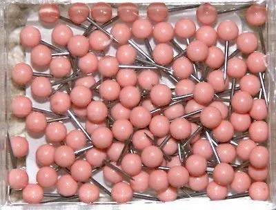 1/8 Inch Map Tacks - Pink 1