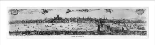 Historic Print (M): Visscher's View Of London, 1616 1