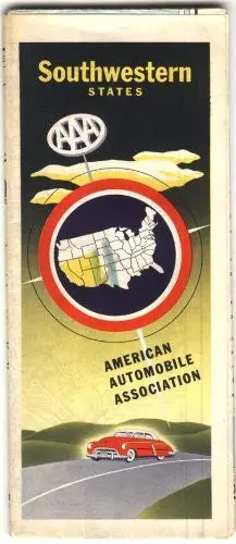 Southwestern States Aaa Road Map [Map] American Automobile Association 1