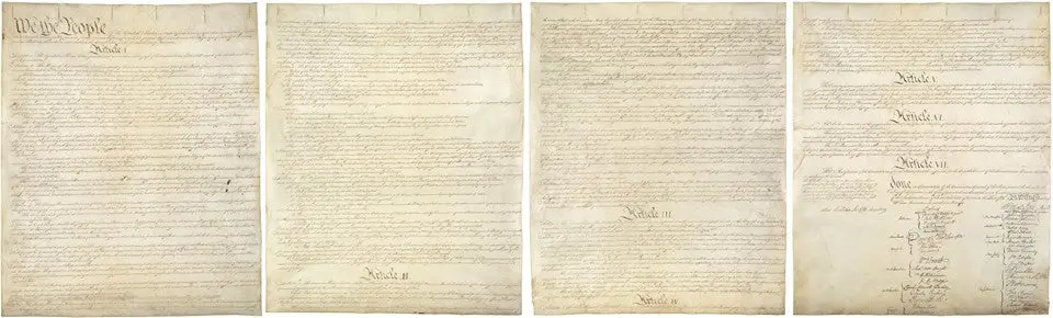 Constitution Of The United States Of America, Paper/Non-Laminated [Poster] James Madison 1