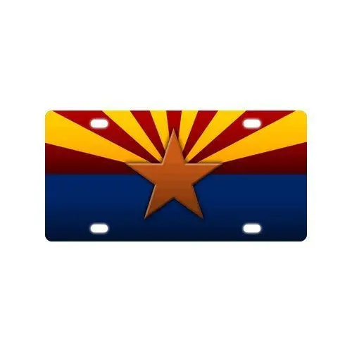 Arizona State Flag Durable Aluminum Car License Plate 11.8" X 6.1" 1