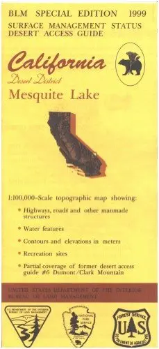 Map: Mesquite Lake - Surface Management [Paperback] Blm 1