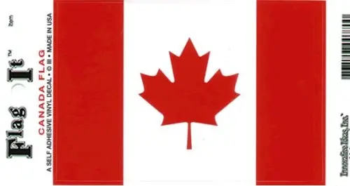 Canada Flag: A Self Adhesive Vinyl Decal 6-Pack 1