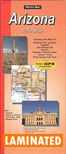 Arizona State Map Gloss Laminated 1