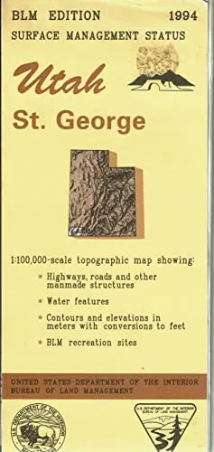 Surface Management Status Utah, St. George 1:100,000-Scale Topographic Map [Map] Bureau Of Land Management 1