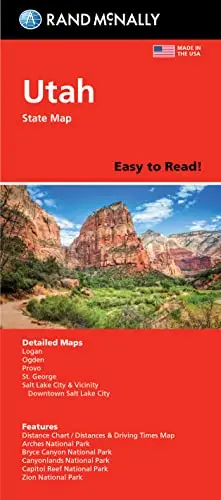 Rand Mcnally Easy To Read Folded Map: Utah State Map 1