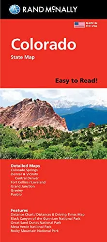 Easy To Read! Colorado State Map 1