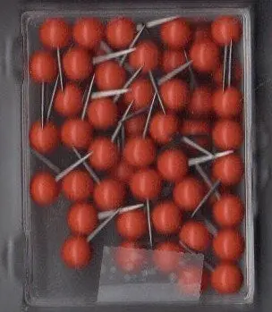 1/4 Inch Map Tacks - Orange 1
