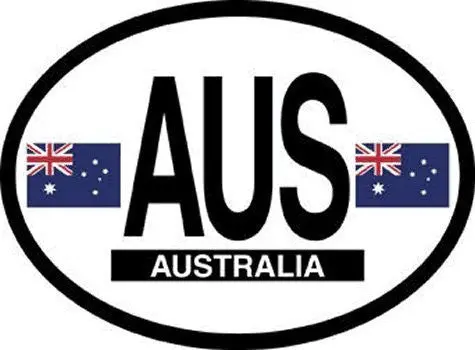 Aus Australia Oval Reflective Decals 2-Pack 1