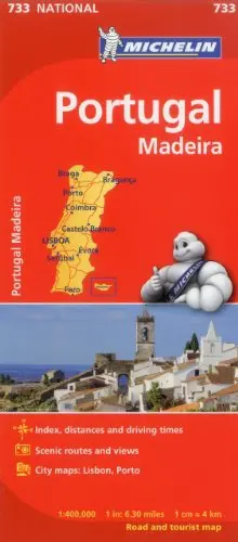 Portugal Road And Tourist Map (National 733) 1