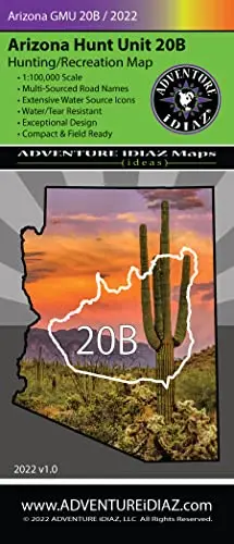 Arizona Hunt Unit 20B Hunting / Recreation Map 1
