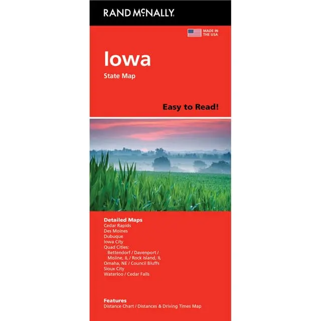 Rand Mcnally Easy To Read: Iowa State Map [Map] Rand Mcnally 1
