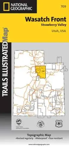 Utah Map Series, Trails: Featured Areas, Cottonwood/Mill Creek Canyons, Wasatch Front Wilderness Areas, Mirror Lake-West, Strawberry Valley : Trails Illustrated Topo Maps (National Forest) [Map] 1
