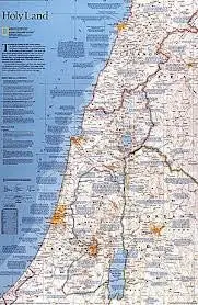 Holy Land Satin Laminated Wall Map 1