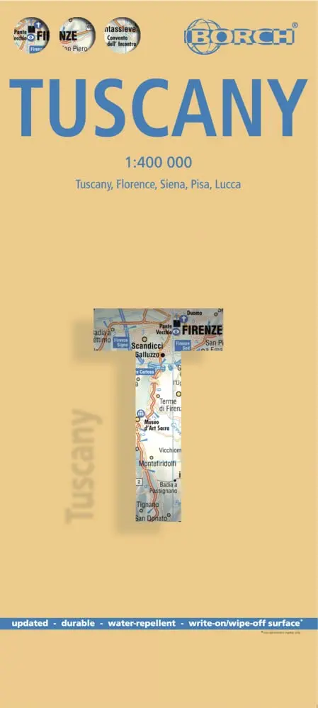 Laminated Tuscany Map By Borch (English Edition) [Map] Borch 1