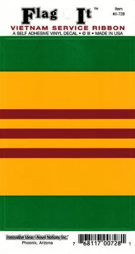 Flag-It Vietnam Service Decal For Auto, Truck Or Boat 1