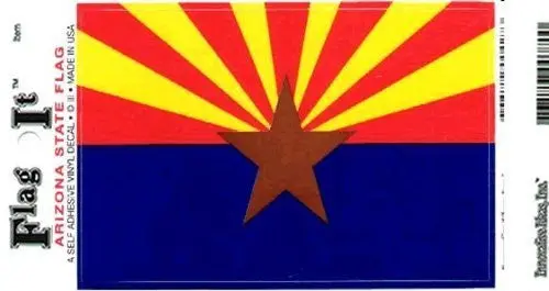 Arizona State Flag Self Adhesive Vinyl Decal 6-Pack 1