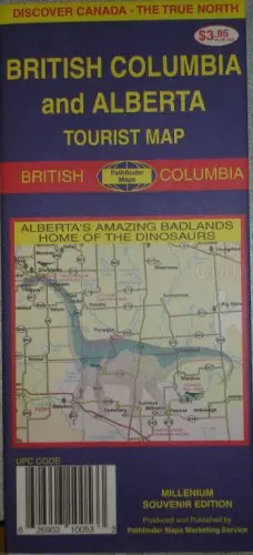 British Columbia/Alberta Tourist Map Pathfinder Maps Marketing Service 1