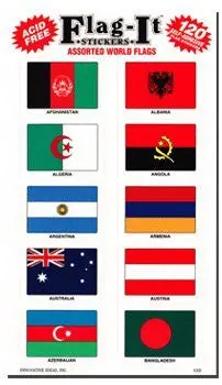 World Nations - Country Stickers (120 Pack) 1