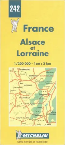 Michelin Alsace And Lorraine, France Map No. 242 (Michelin Maps & Atlases) Michelin Travel Publications 1