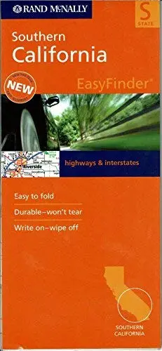 Southern California Easyfinder Highways & Interstates [Map] Rand Mcnally 1