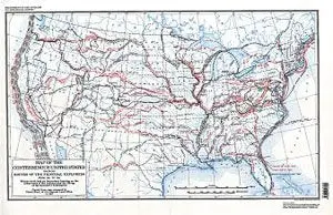 Routes Of Principal Explorers In The U.S. 1501-1844 [Map] Usgs 1