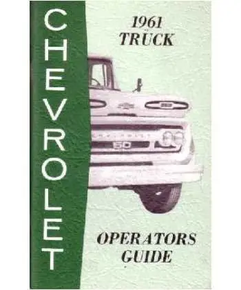 1961 Chevrolet Truck Owners Manual User Guide Reference Operator Book Fuses 1