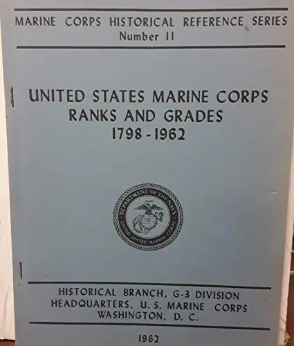 United States Marine Corps Ranks And Grades, 1798-1962 (Marine Corps Historical Reference Series) Nalty, Bernard C 1