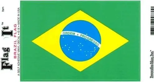Brazil Flag Decal For Auto, Truck Or Boat 1